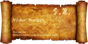 Vidor Margit névjegykártya